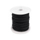 Șnur împletit piele ecologică, ø3 mm - Negru (5 Metri) Șnur împletit piele ecologică, ø3 mm - Negru (5 Metri)