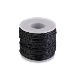 Sfoară bumbac, ø1 mm - Negru (1 Bucată)