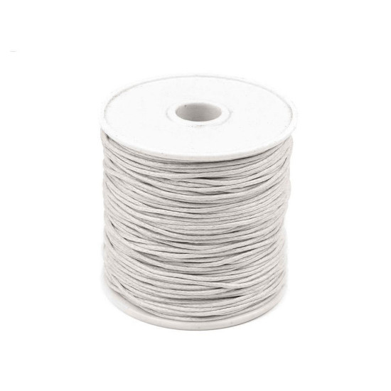 Șnur din bumbac cerat, ø0,8 mm - Ecru deschis (12 Bucăți)