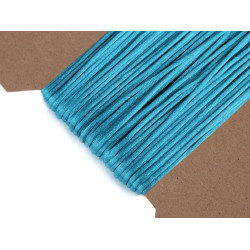 Șnur satinat, ø1 mm - Bleu turcoaz (200 Metri)