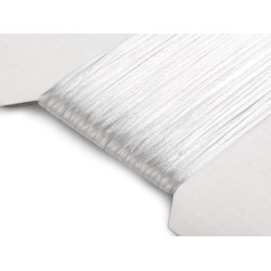 Șnur satinat, ø1 mm - Alb (200 Metri)