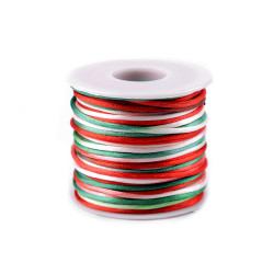 Șnur satinat curcubeu, ø2 mm - Multicolor (1 Bucată)