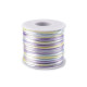 Șnur satinat curcubeu, ø2 mm - Multicolor (5 Bucăți) Șnur satinat curcubeu, ø2 mm - Multicolor (5 Bucăți)