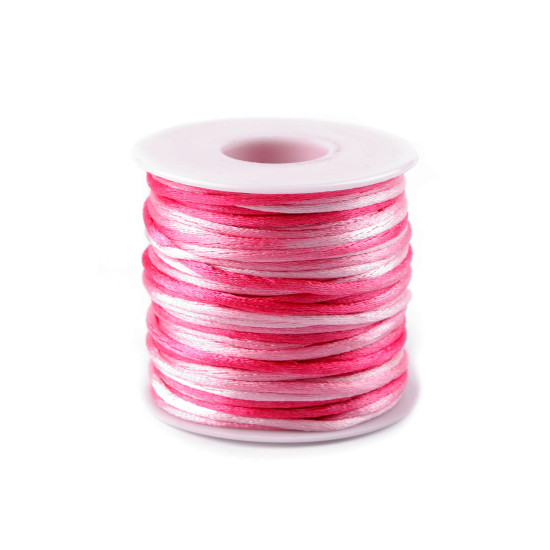 Șnur satinat curcubeu, ø2 mm - Multicolor (5 Bucăți) Șnur satinat curcubeu, ø2 mm - Multicolor (5 Bucăți)