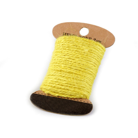 Sfoară iută colorată, ø2 mm - Ecru deschis (1 Card) Sfoară iută colorată, ø2 mm - Ecru deschis (1 Card)