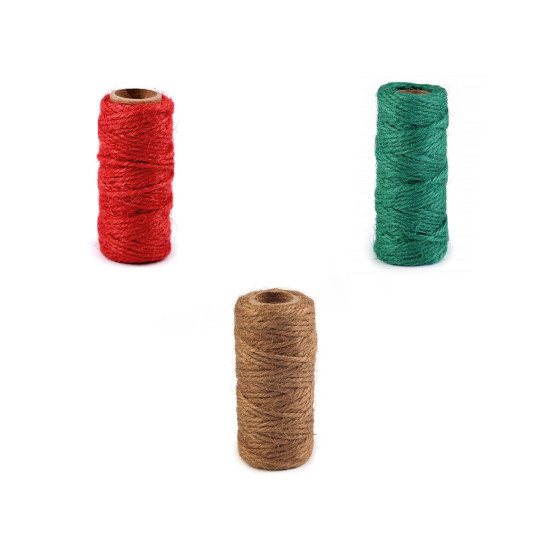 Sfoară sisal, ø2 mm - Verde brad (24 Bucăți)