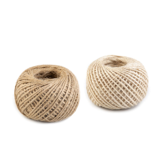 Sfoară iută, ø2 mm - Ecru natural (4 Bucăți) Sfoară iută, ø2 mm - Ecru natural (4 Bucăți)