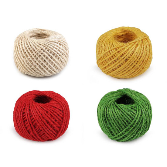 Sfoară iută, ø2 mm - Ecru natural (4 Bucăți) Sfoară iută, ø2 mm - Ecru natural (4 Bucăți)