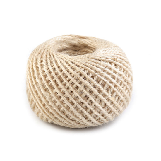 Sfoară iută, ø2 mm - Ecru natural (4 Bucăți) Sfoară iută, ø2 mm - Ecru natural (4 Bucăți)