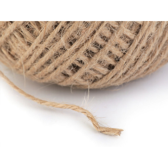 Sfoară iută, ø2 mm - Ecru natural (4 Bucăți) Sfoară iută, ø2 mm - Ecru natural (4 Bucăți)