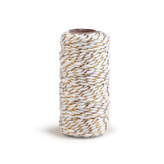 Șnur răsucit cu fir lame, ø1,5 mm - Ecru deschis (1 Bucată) Șnur răsucit cu fir lame, ø1,5 mm - Ecru deschis (1 Bucată)