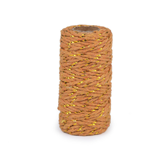 Șnur răsucit cu fir lame, ø1,5 mm - Ecru deschis (1 Bucată) Șnur răsucit cu fir lame, ø1,5 mm - Ecru deschis (1 Bucată)