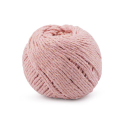 Snur bumbac macrame, ø2 mm - Roz pudrat (1 Bucată)