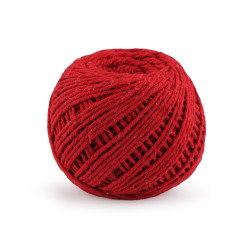 Snur bumbac macrame, ø2 mm - Roșu (1 Bucată)