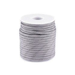 Cordelină paracord cu fir reflectorizant, ø4 mm - Gri neutral (100 Metri)