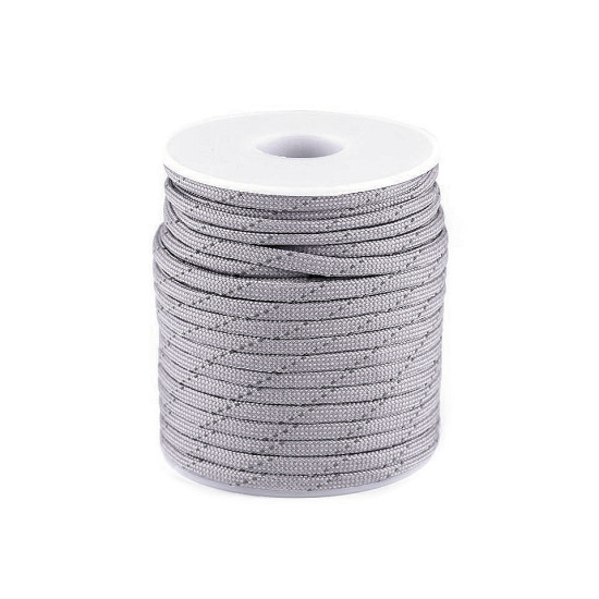 Cordelină paracord cu fir reflectorizant, ø4 mm - Roz (100 Metri) Cordelină paracord cu fir reflectorizant, ø4 mm - Roz (100 Metri)