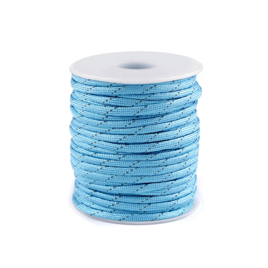 Cordelină paracord cu fir reflectorizant, ø4 mm - Roz (100 Metri) Cordelină paracord cu fir reflectorizant, ø4 mm - Roz (100 Metri)
