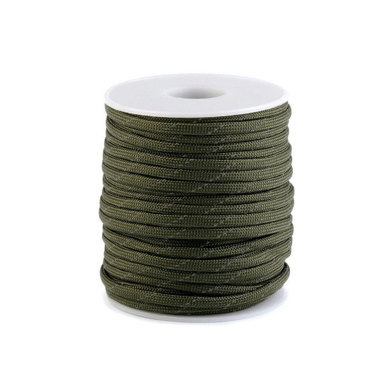 Cordelină paracord cu fir reflectorizant, ø4 mm - Roz (100 Metri) Cordelină paracord cu fir reflectorizant, ø4 mm - Roz (100 Metri)