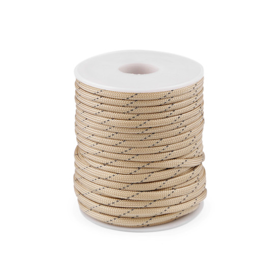 Cordelină paracord cu fir reflectorizant, ø4 mm - Roz (100 Metri) Cordelină paracord cu fir reflectorizant, ø4 mm - Roz (100 Metri)