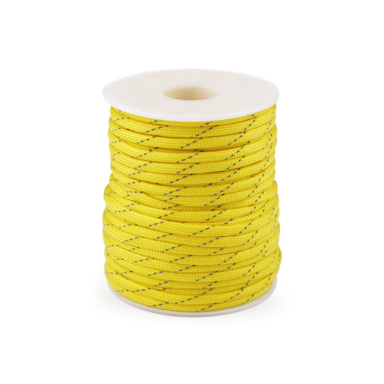 Cordelină paracord cu fir reflectorizant, ø4 mm - Roz (100 Metri) Cordelină paracord cu fir reflectorizant, ø4 mm - Roz (100 Metri)