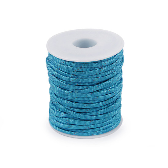 Cordelină paracord cu fir reflectorizant, ø4 mm - Roz (100 Metri) Cordelină paracord cu fir reflectorizant, ø4 mm - Roz (100 Metri)