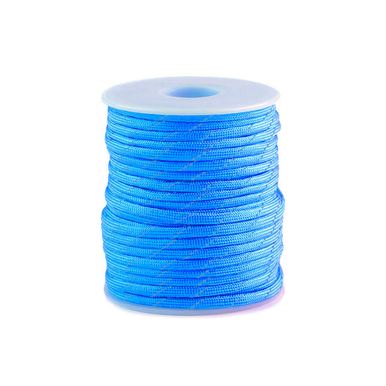 Cordelină paracord cu fir reflectorizant, ø4 mm - Roz (100 Metri) Cordelină paracord cu fir reflectorizant, ø4 mm - Roz (100 Metri)