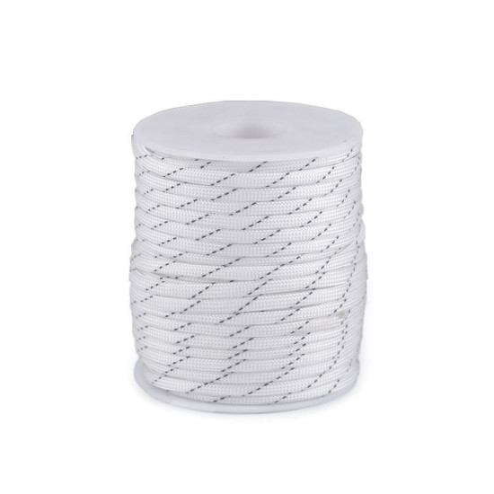 Cordelină paracord cu fir reflectorizant, ø4 mm - Roz (100 Metri) Cordelină paracord cu fir reflectorizant, ø4 mm - Roz (100 Metri)