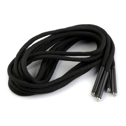 Șiret glugă / șnur hanorac, lungime 120; 140 cm - Negru (2 Bucăți)