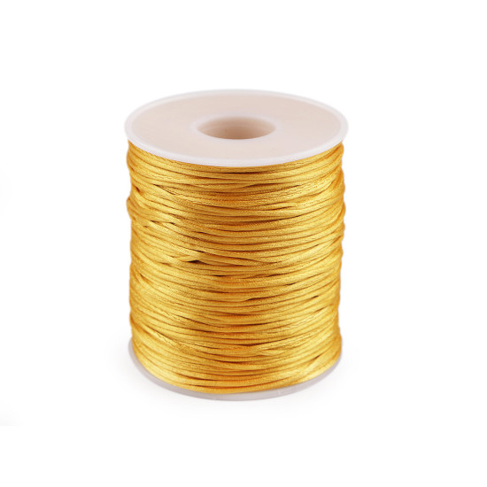 Șnur satinat, ø1 mm - Galben narcisă (1 Bucată) Șnur satinat, ø1 mm - Galben narcisă (1 Bucată)