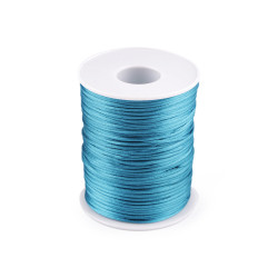 Șnur satinat, ø1 mm - Bleu turcoaz (1 Bucată)