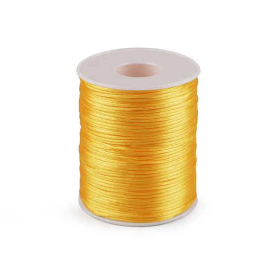 Șnur satinat, ø1 mm - Galben narcisă (1 Bucată) Șnur satinat, ø1 mm - Galben narcisă (1 Bucată)