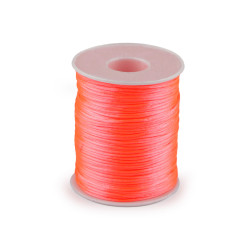 Șnur satinat, ø1 mm - Roz coral (1 Bucată)