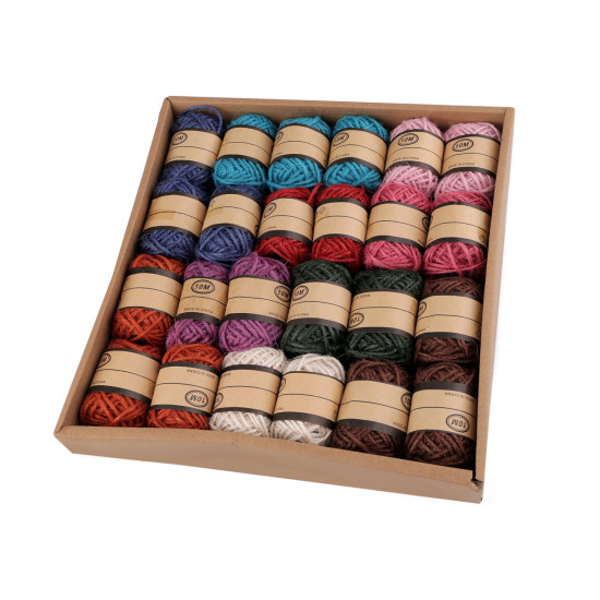Sfoară iută colorată, ø2 mm - Ecru deschis (24 Bucăți) Sfoară iută colorată, ø2 mm - Ecru deschis (24 Bucăți)