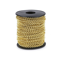 Perle șirag, ø3 mm - Auriu (100 Metri)