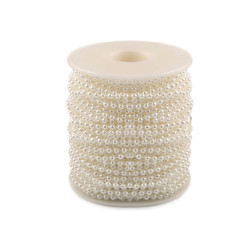 Perle șirag, ø3 mm - Off white (100 Metri)