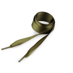Șireturi satinate, lungime 110 cm - Verde kaki (10 Bucăți)