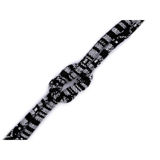 Șnur rotund cu motiv indian, ø6 mm - Roz (50 Metri)
