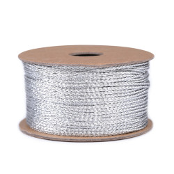 Șnur plat lurex, lățime 1,2 mm - Argintiu (1 Bucată)