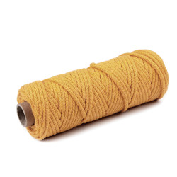 Șnur gros, ø5 mm - Galben muștar (10 Metri)