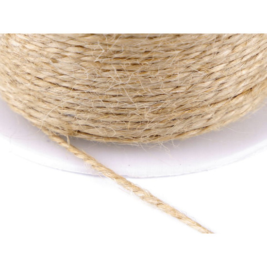 Sfoară iută, ø1,5 mm - Ecru natural (1 Bucată)