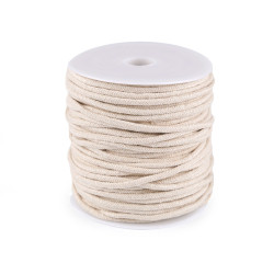 Șnur pentru macrame / croșetat, ø4 mm - Ecru deschis (200 Metri)