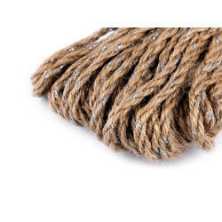 Sfoară din iută împletită cu lurex, ø5 mm - Ecru (20 Metri)