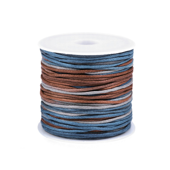 Șnur bumbac multicolor, ø1 mm - Albastru delta (1 Bucată) Șnur bumbac multicolor, ø1 mm - Albastru delta (1 Bucată)
