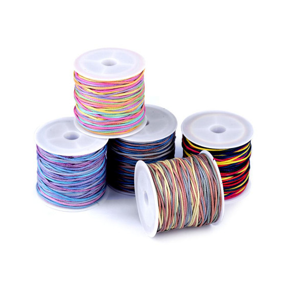 Șnur bumbac multicolor, ø1 mm - Albastru delta (1 Bucată) Șnur bumbac multicolor, ø1 mm - Albastru delta (1 Bucată)