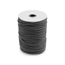 Snur reflectorizant, ø5 mm - Negru (1 Metru)
