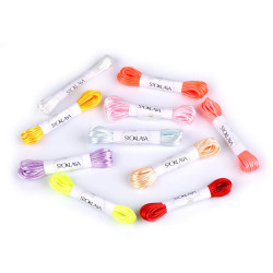 Șnur satinat, ø1 mm / 3 m - Mix deschis (10 Buchete)