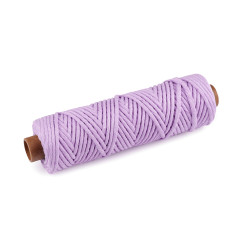 Șnur de bumbac macrame ø3 mm - Mov deschis (200 Metri)