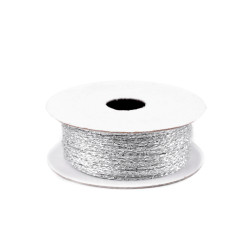 Șnur / sfoară lurex ø1 mm - Argintiu (1 Bucată)