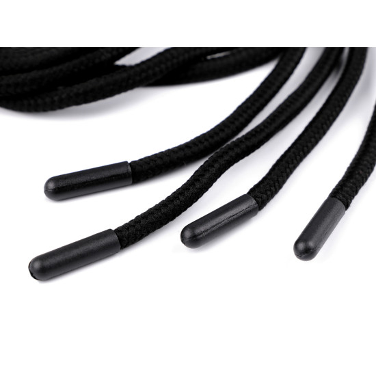 Șiret glugă / șnur hanorac, lungime 140 cm - Negru (100 Bucăți) Șiret glugă / șnur hanorac, lungime 140 cm - Negru (100 Bucăți)