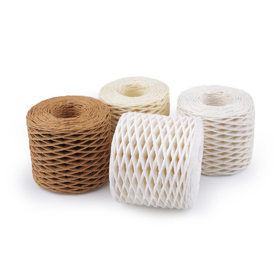 Rafie tricotat genti - natural ø1,5 mm - Natural deschis (4 Bucăți) Rafie tricotat genti - natural ø1,5 mm - Natural deschis (4 Bucăți)